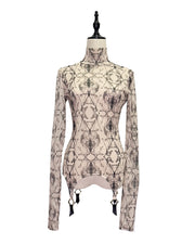 KANEKO Sheer Highneck Tops